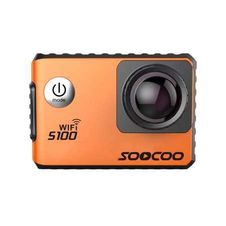 SOOCOO S100 กล้องแอคชั่นแคมเมรา 4 พัน WiFi Gyro ในตัวพร้อม GPS EXTENSION กันน้ำสีส้ม - INTL