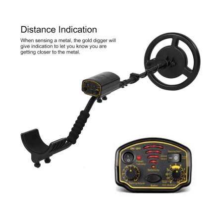 5ft เครื่องตรวจจับโลหะตรวจจับแบบละเอียด GOLD Digger Hunter ความไวสูงระยะทางตัวบ่งชี้ GOLD Digger - US Plug - INTL