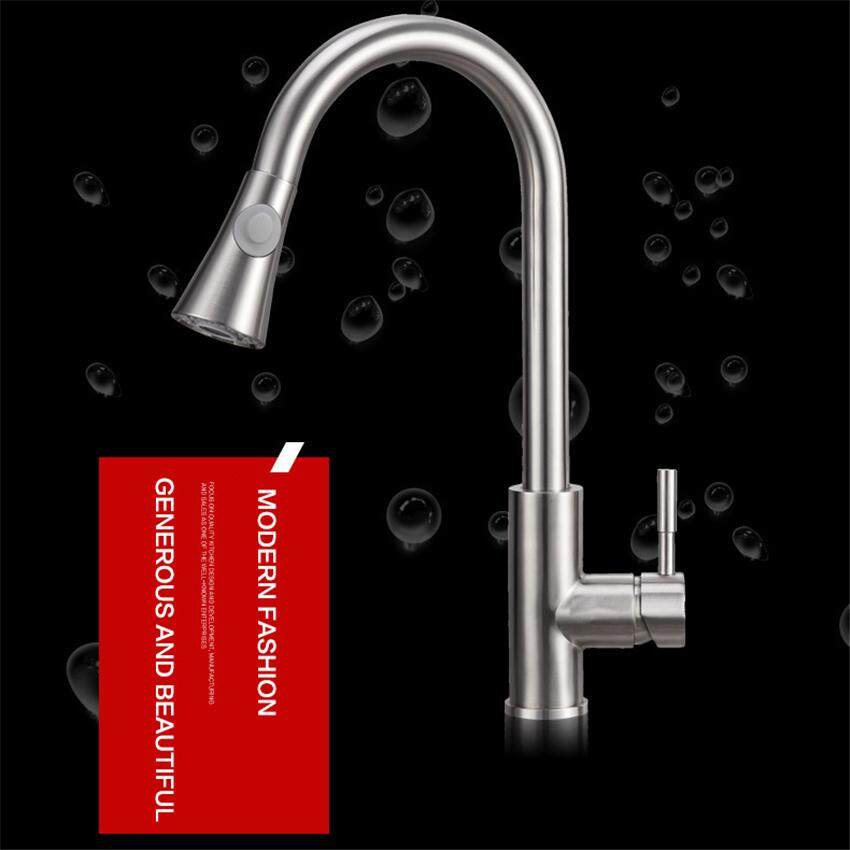 Modern New Brushed Nickel Kitchen Faucet High Quality Pull Out Single Handle Faucet