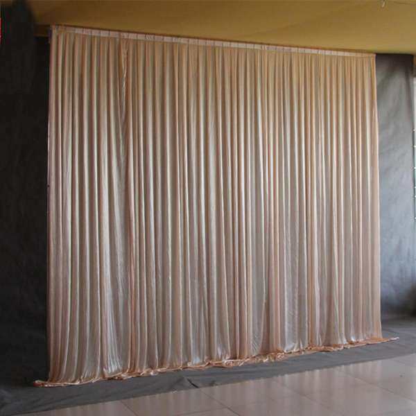 White Silk Wedding Party Backdrop Curtain Drapes Background Studio Draping 2.4M