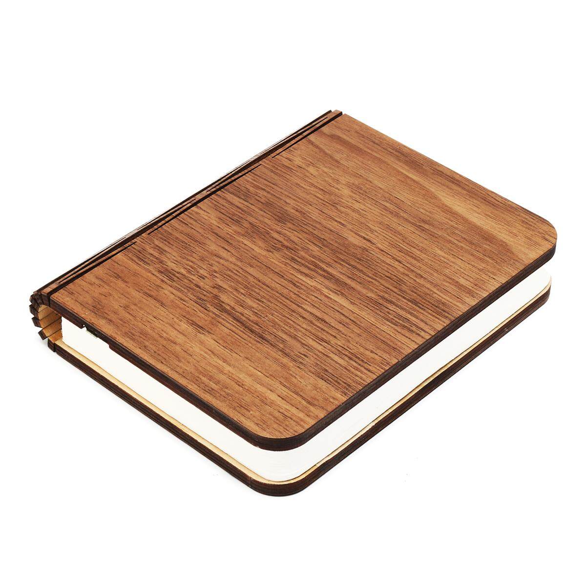 Wooden Book Style Desk Folding USB Rechargeable LED Bedside Night Light Lamps