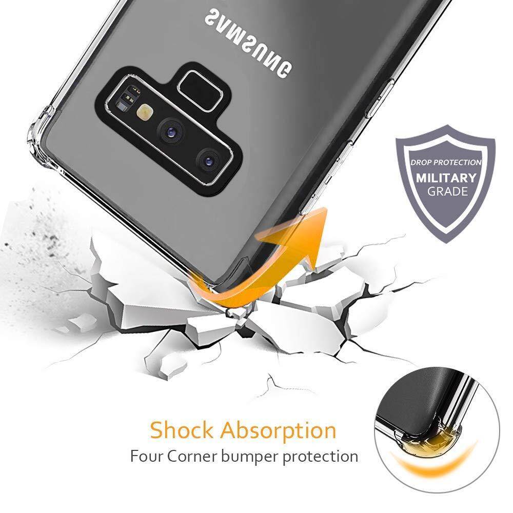 LUOWAN Ốp Lưng Galaxy Note 9 Ốp Điện Thoại Di Động Bảo Vệ Chống Sốc Trong Suốt Pha Lê Thiết Kế Lai Với Viền TPU Dẻo Ốp Mỏng Vừa Vặn Cho Samsung Galaxy Note 9-Clear