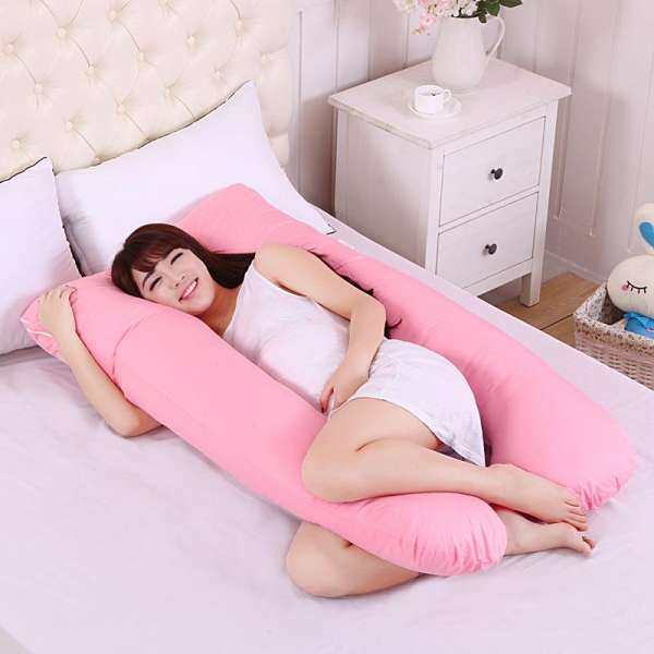 Sleeping Support Pillow For Pregnant Women Body 100% Cotton Pillowcase U Shape Maternity Pillows Pregnancy Side Sleepers Bedding - intl