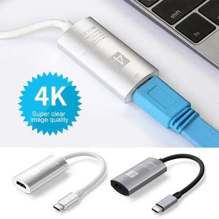 Hiqueen USB-C 3.1 Type C to HDMI Cable Support 4k Converter Adapter Cable for Galaxy note8 S8 HDTV Computer PC Macbook