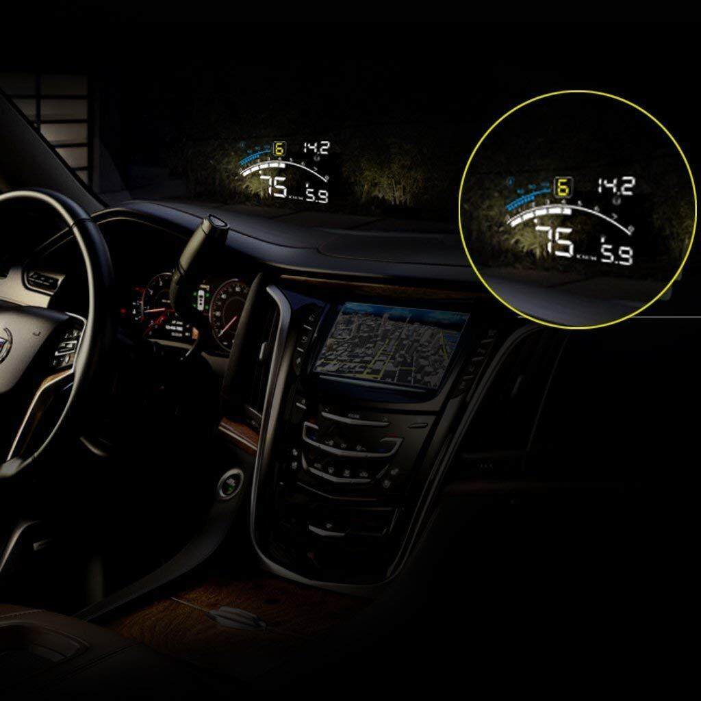 F4 HUD Display 5.5/'/' Data Diagnosis OBD2 EUOBD Digital Speedometer Car Head-up