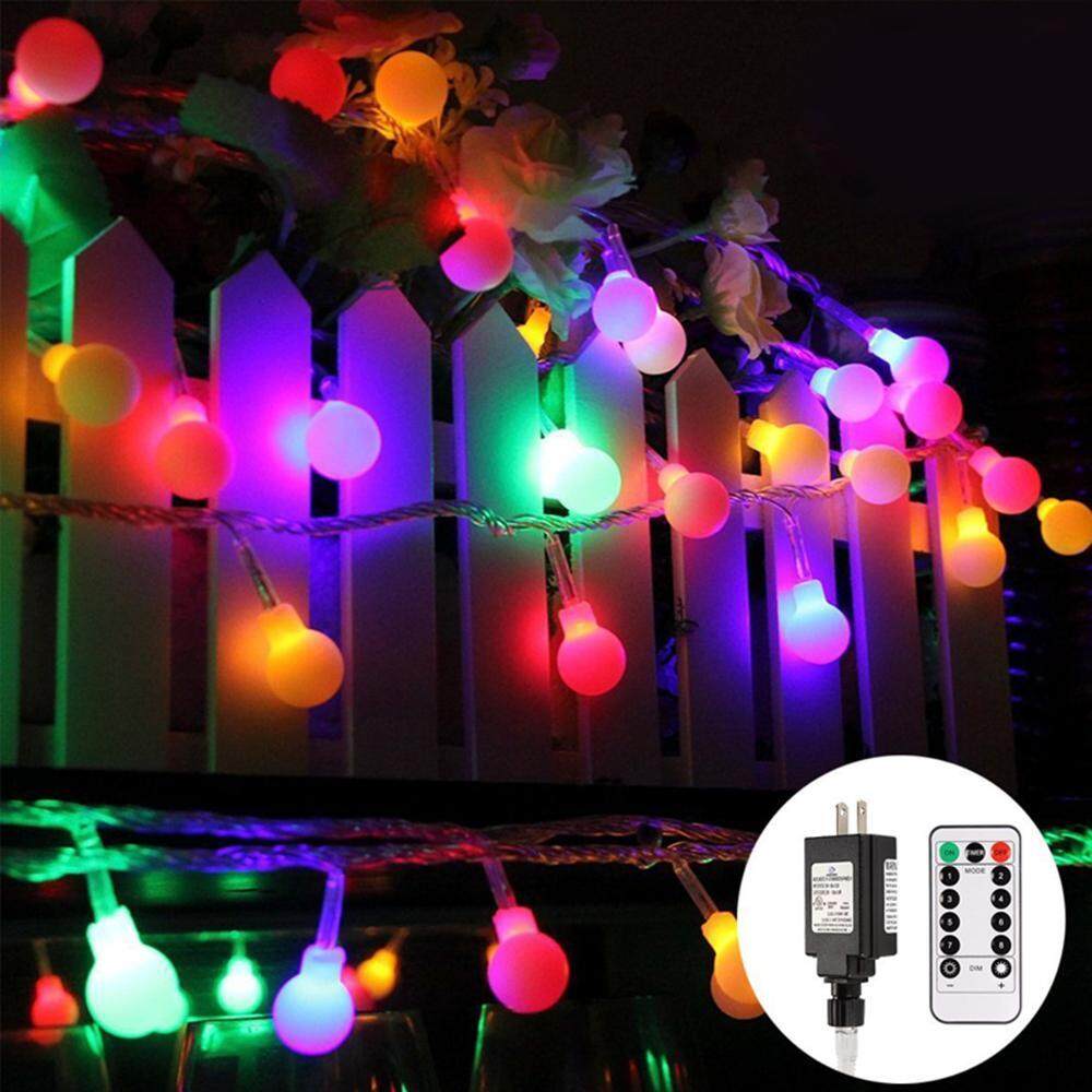 leegoal Outdoor String Lights, 100 LED Waterproof Ball Lights, 8 Lighting Modes, Battery Powered Starry Fairy String Lights For Garden,Christmas Tree, Parties