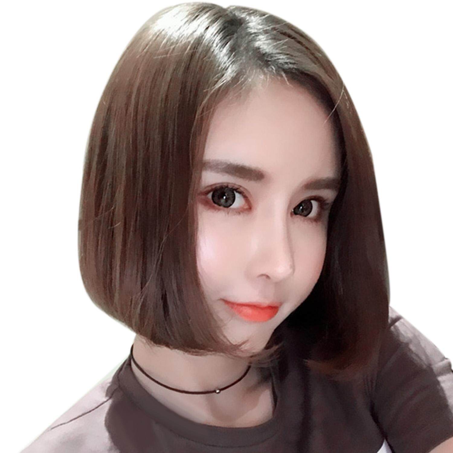 Women Fashion Bob Style Short Hair Extensions Wig for Daily Wear Cosplay Masquerade  Party Costume Props Brown | Lazada PH