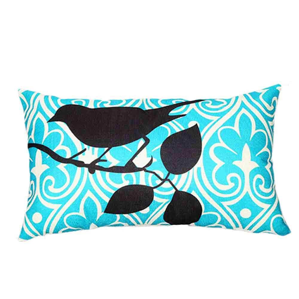 Rectangle Pillow Cover Cushion Case Toss Pillowcase Hidden Zipper
