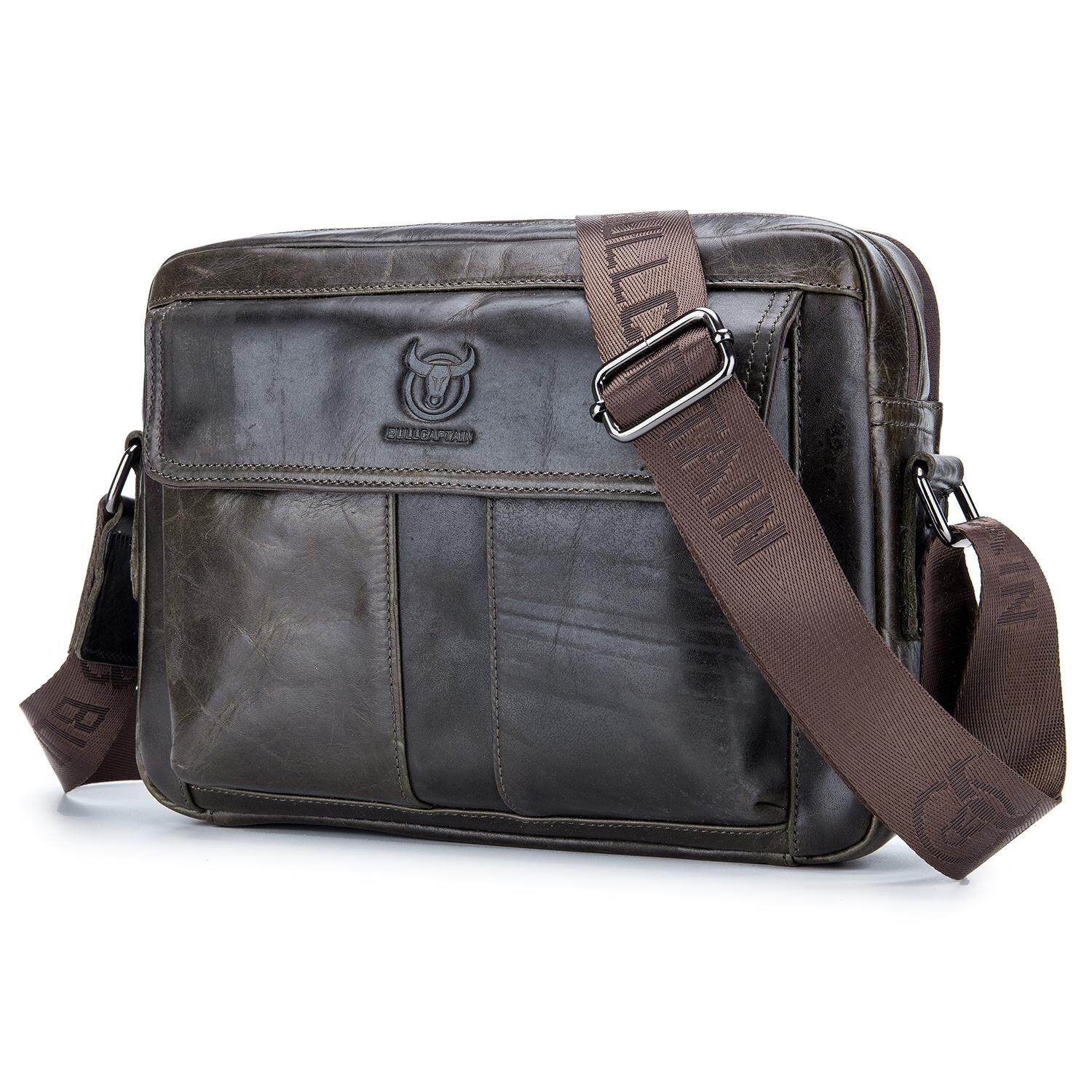 bullcaptain genuine leather shoulder bag