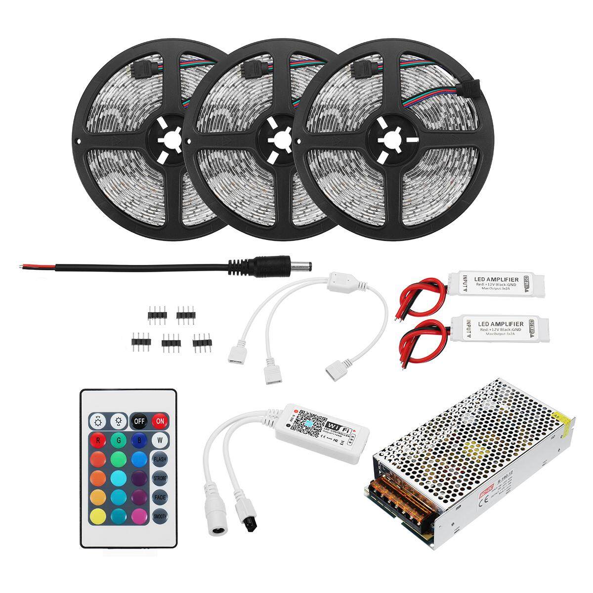 15 m SMD5050 RGB Linh Hoạt Chống Nước IP65 Alexa ỨNG DỤNG Nhà Wifi Điều Khiển Thông Minh Dây ĐÈN LED Ánh Sáng Bộ AC110-240V