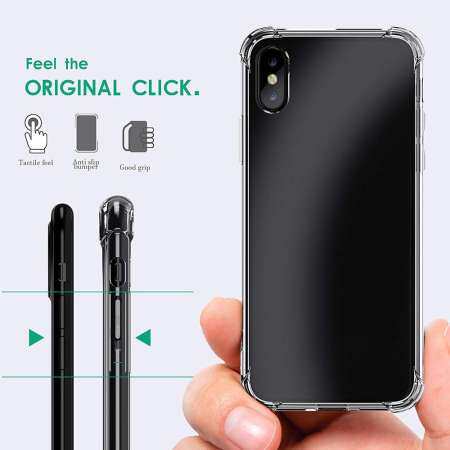 TOMATOLL การดูดซับแรงกระแทก TPU สี่มุมวางสำหรับ iPhone XSMAX 6.5 นิ้ว