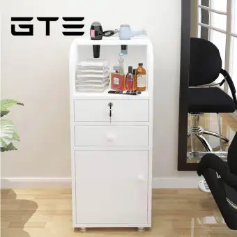 Gte Barber Shop Display Cart Cabinet Hair Salon Tool Locker