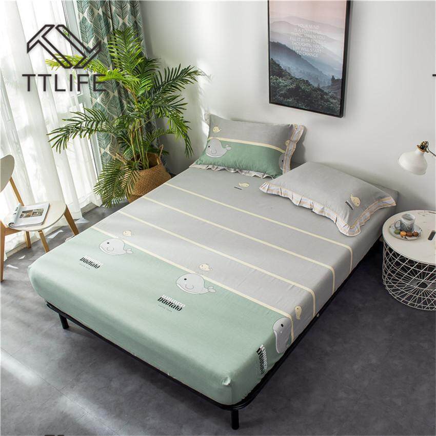 TTLIFE 2018 New Cotton Bed Fitted Sheet Hot Sale Bedspreads Bedding Sheets for Twin King Queen Size - intl