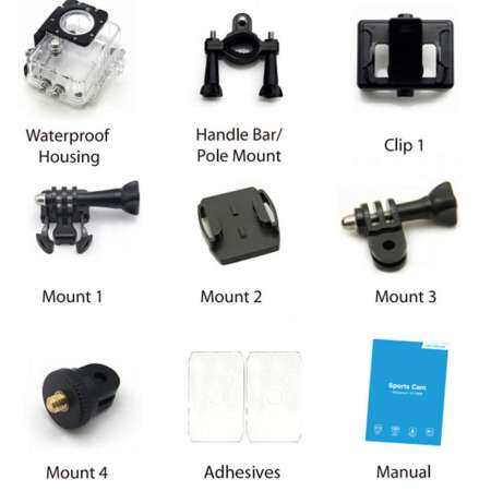 Starmall Action กล้องถ่ายรูปความละเอียดสูงมาก 4 พัน WiFi รีโมทคอนโทรลกีฬาวิดีโอกล้องวิดีโอ DVR DV กันน้ำกล้องมืออาชีพ