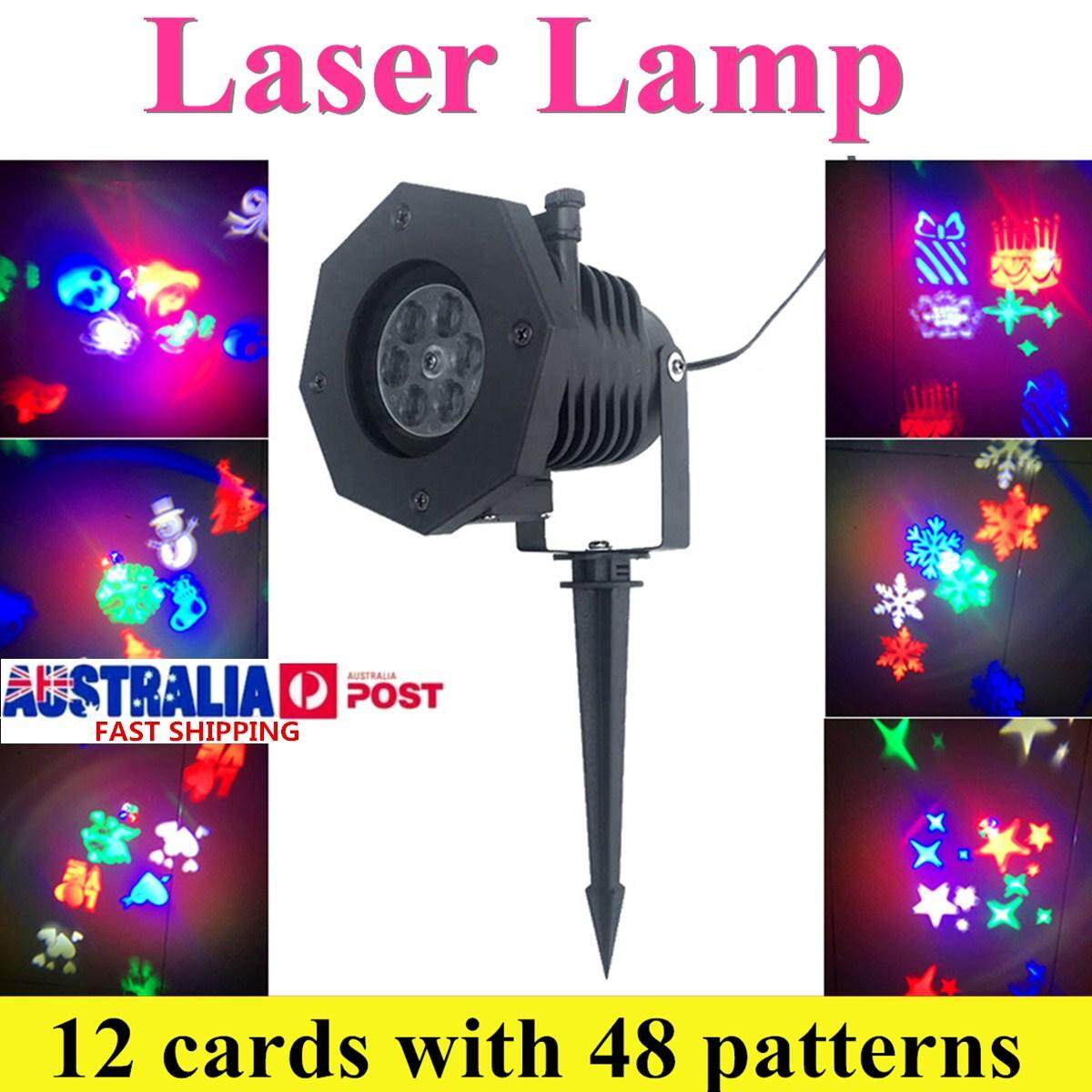 Fashion 48 patterns Outdoor LED Moving Laser Landscape Projector Lamp Disco Stage Xmas Party Light Effect Outdoor Decor