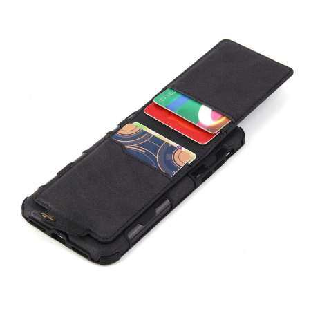 แนวตั้งหุ้มหนังพียูกระเป๋าเก็บบัตรเคส PC TPU สำหรับ iPhone XS สูงสุด 6.5 นิ้ว