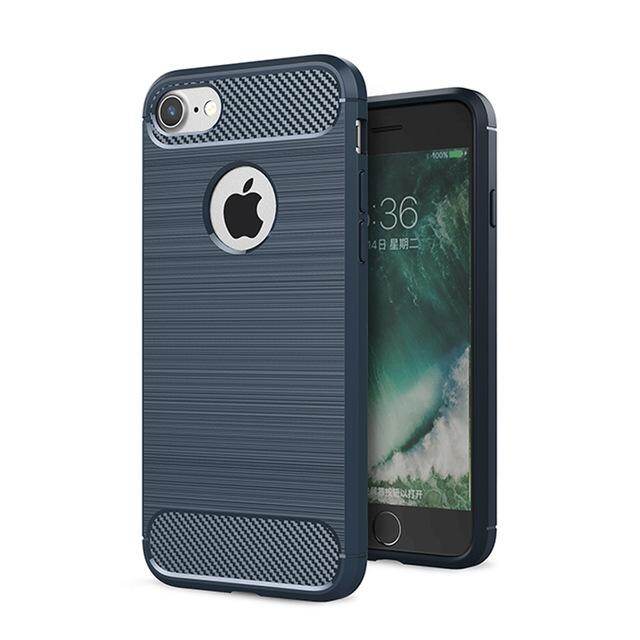 iPhone 7 Case, iPhone 8 Case, Carbon Fibre Brushed TPU Case for iPhone 7 iPhone 8