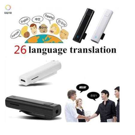 OQTO 26 Multi - Language Voice Translator สมาร์ทหูฟังไร้สายสำหรับ Travel การประชุม