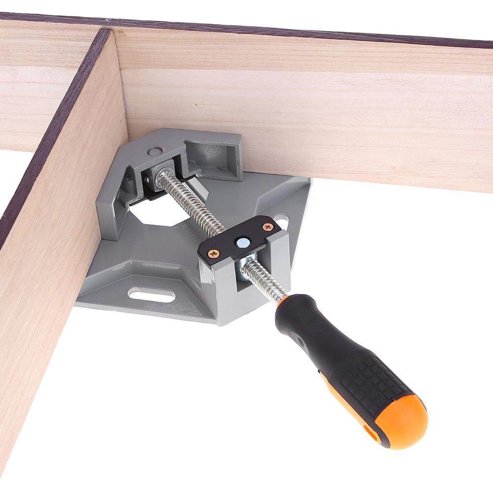 Aluminum Alloy Adjustable Single Handle Right Angle Clamp Carpenter Clip Woodwork Engineering Welding Tool - intl