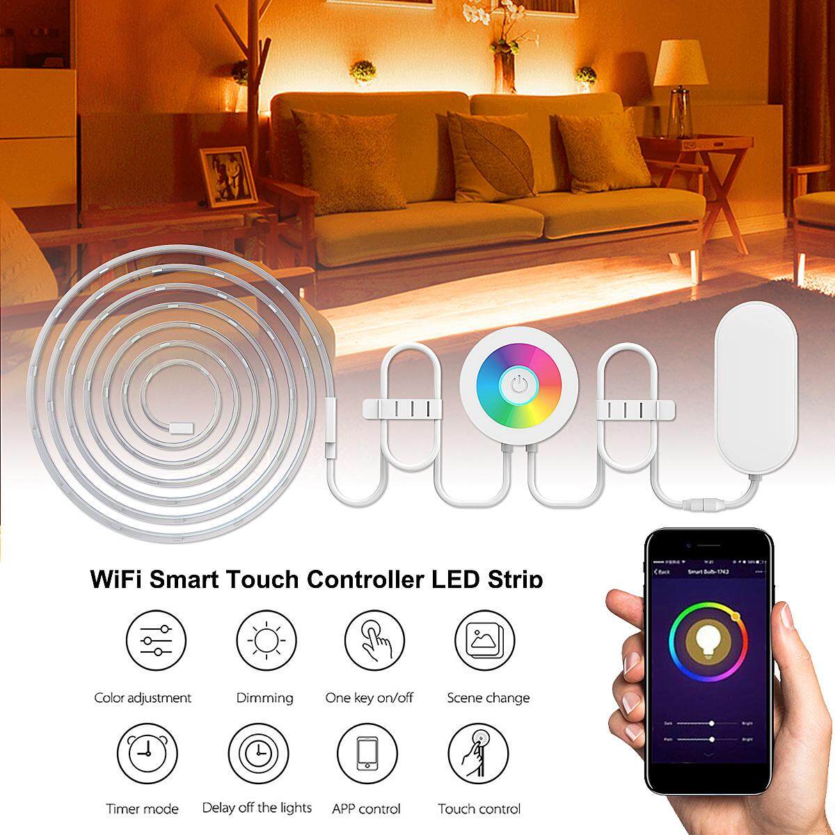 2 m RGB Nhiều Màu Sắc Dây Đèn Năng Lượng-tiết điện thoại Di Động Wifi Điều Khiển Gia Đình Thông Minh # ANH