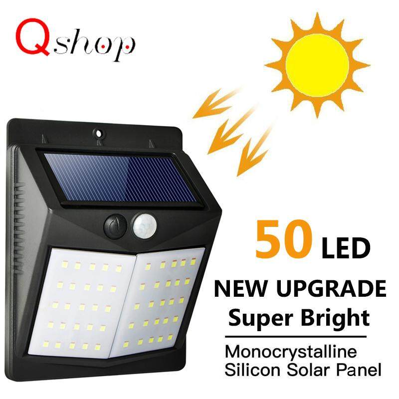 50 Đèn LED Năng Lượng Mặt Trời Cảm Biến Chuyển Động Đèn Ngoài Trời Q-Shop Nâng Cấp 1500 mAh Chống Thấm Nước Năng Lượng Mặt Trời Dán Tường Không Dây đèn ngủ 3 Chế Độ cho Sân Vườn Sân Sân Driveway Hiên Nhà Hàng Rào