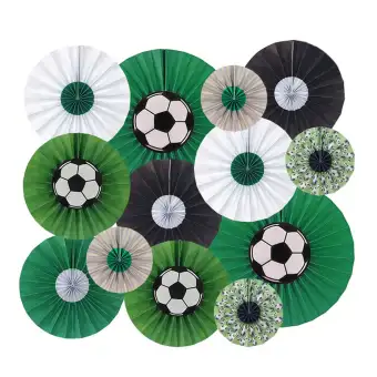 13pcs Soccer Theme Birthday Party Decorations Kit Handmade Round