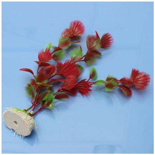 Red Plastic Fern Plants Water Fish Tank Landscaping Aquarium Ornament