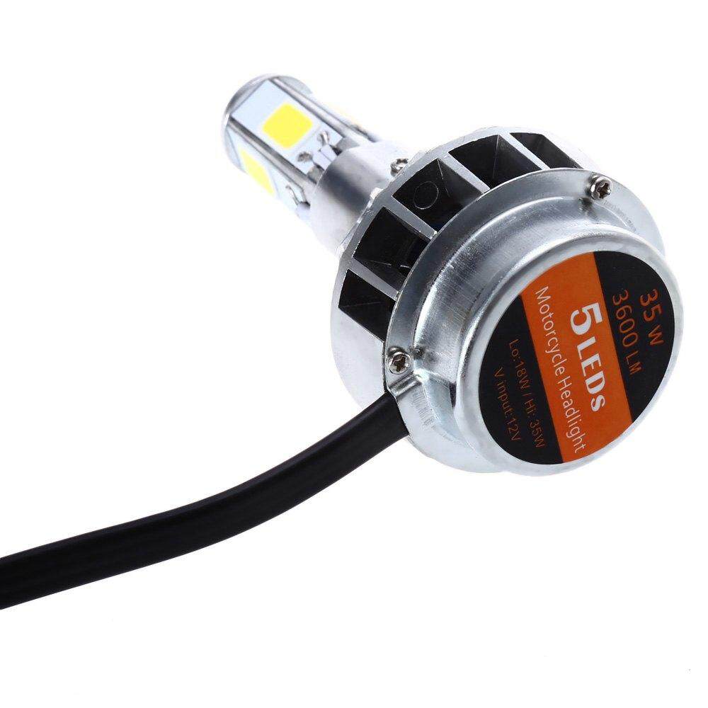 M5 3600LM Ultra Bright Motorcycle LED Headlight Conversion Kit 18W/35W DC 12V High Low Beam 6000K White for Most Motors