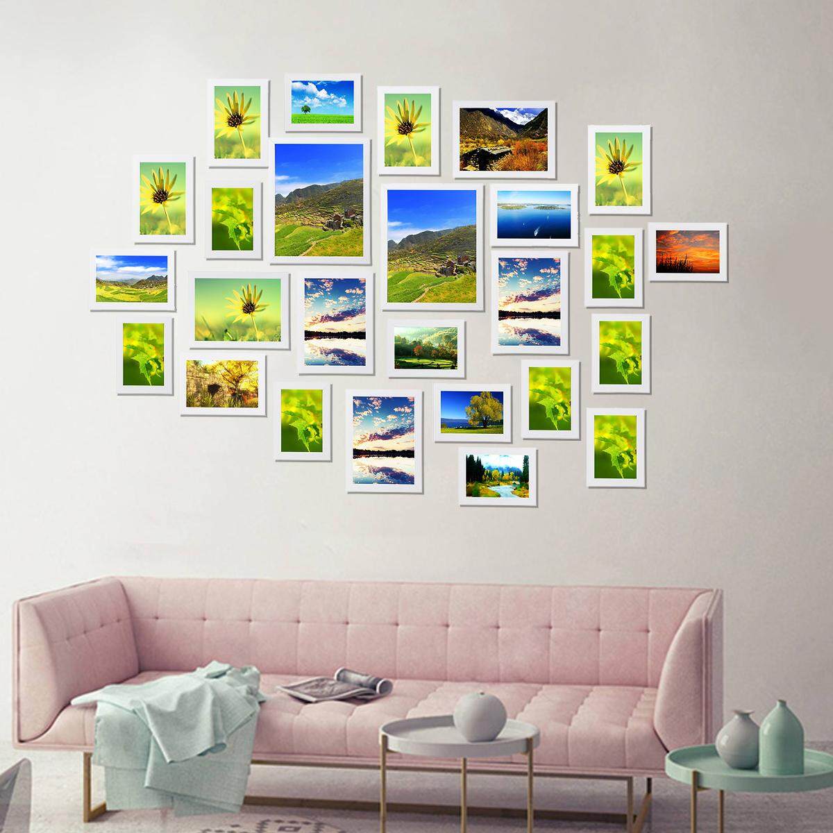 Picture wall creative household frame wall 26 Pcs White