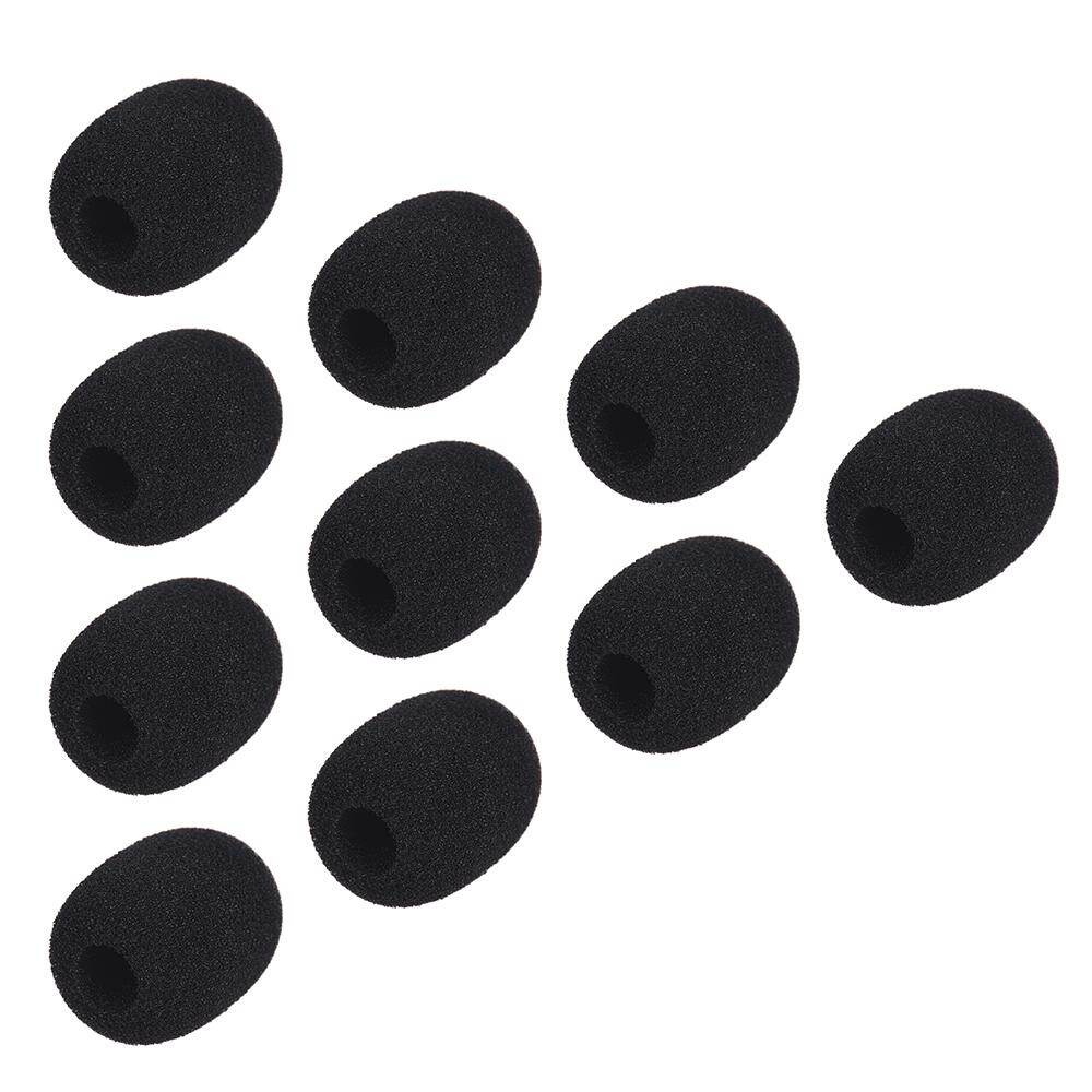 Andoer Mini Lapel Headset Microphone Windscreen Mic Foam Cover, Black 10-Pack