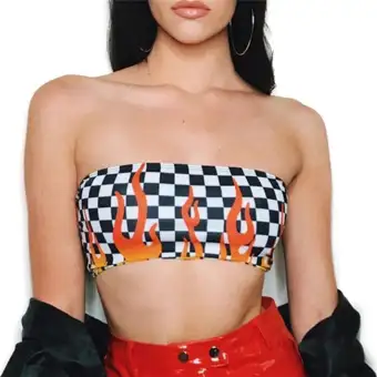 strapless crop top bra