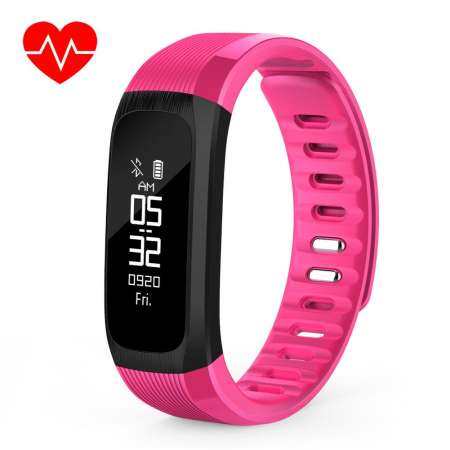 Star Mall Waterproof USB Charging Smart Bracelet Heart Rate Blood Pressure Monitor Sleep Activity Health Tracker Cycling Sports Wristband Gift Ornament