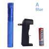 10Miles 532nm 303 Green Laser Pointer Lazer Pen Visible Beam Light+18650+Charger New Blue A