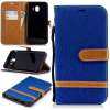 For Samsung Galaxy J4 2018 Denim Premium Design Stand Flip PU Wallet Leather Case Cover - Purple - intl : image For Samsung Galaxy J4 2018 Denim Premium Design Stand Flip PU Wallet Leather Case Cover - Purple - intl
