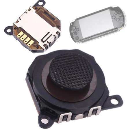 เปลี่ยนสีดำ 3D จอยสติ๊กอะนาล็อคปุ่มสำหรับ PSP 1000 PlayStation แบบพกพา - INTL