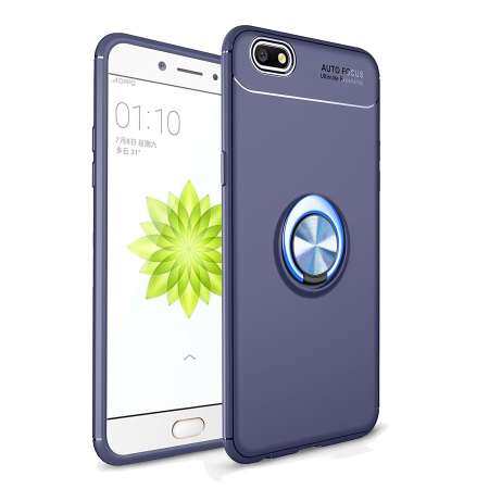 ปิดป้องกัน OPPO A77 ยืดหยุ่นบางมากเคส 360 องศาหมุนแหวนแม่เหล็กหัวเข็มขัด - INTL