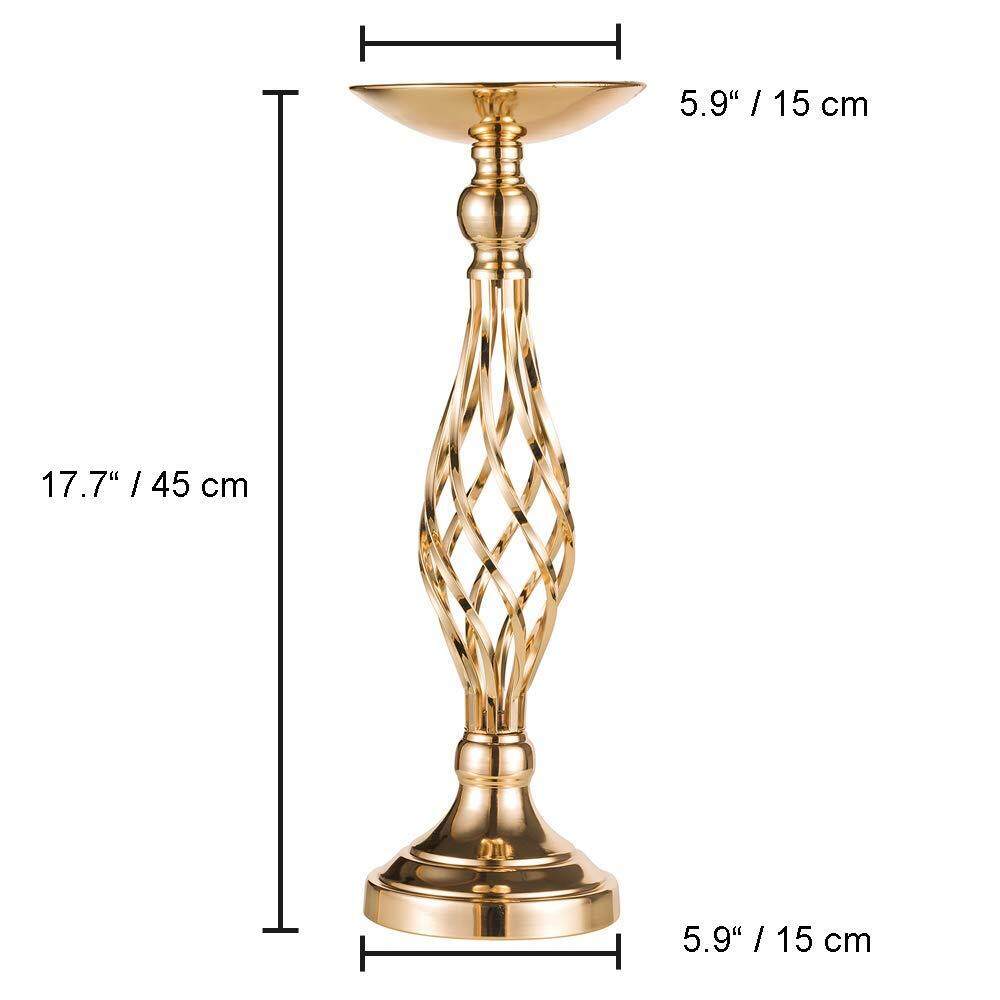 Size S  2 Pcs/set Metal Flower Arrangement Candle Holder Stand Set Candle for Wedding Party Dinner Centerpiece Event Restaurant Hotel Decoration