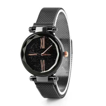 Airforce ผู้หญิงควอตซ์นาฬิกาข้อมือตาข่ายแม่เหล็กโลหะผสมสายคล้อง Starry Sky Dial นาฬิกาข้อมือลำลอง Airforce ผู้หญิงควอตซ์นาฬิกาข้อมือตาข่ายแม่เหล็กโลหะผสมสายคล้อง Starry Sky Dial นาฬิกาข้อมือลำลอง