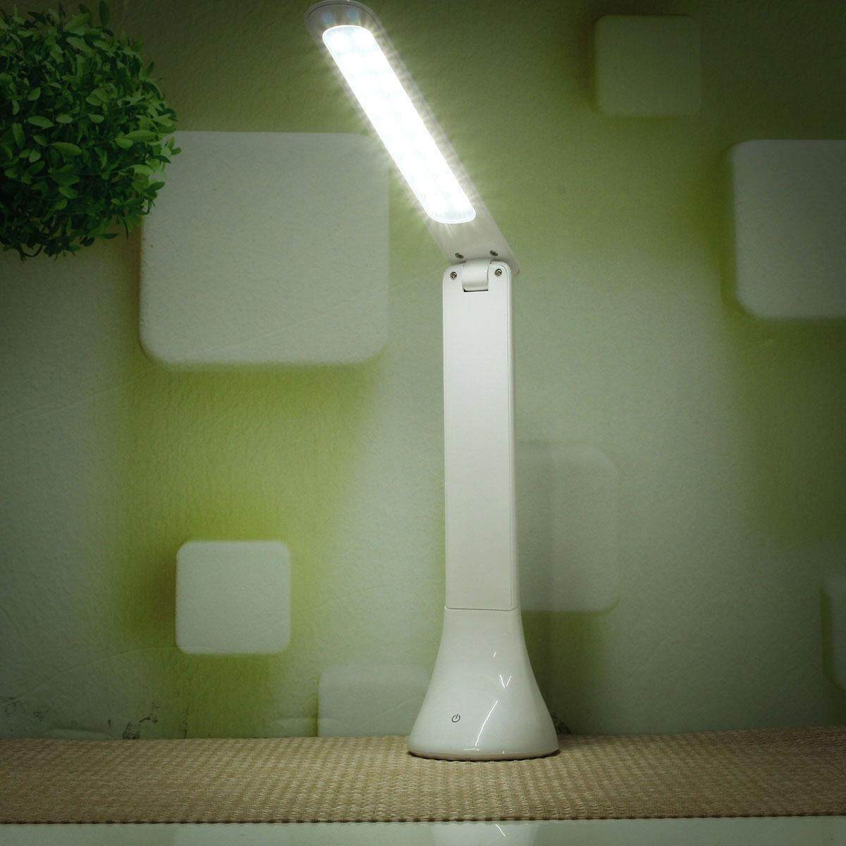 Adjustable USB Rechargeable Touch Sensor LED Desk Table Lamp Reading Light White