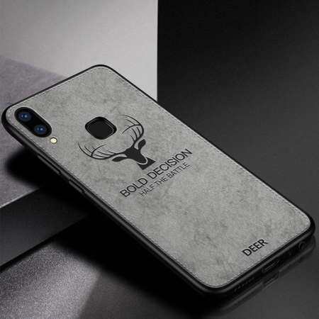 กรอบ TPU แบบนุ่มผ้าใบ Embossed กวางโทรศัพท์เคสสำหรับ VIVO Y67/V5/V5S Elk กรณีผ้านุ่มทอผ้าฝาครอบ