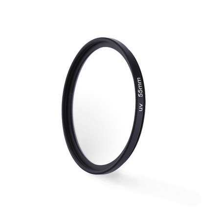 Duoqiao 55mm UV Ultra-Violet Filter Glass Lens Protector for Canon Sony Nikon Pentax(Black)