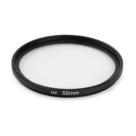 Duoqiao 55mm UV Ultra-Violet Filter Glass Lens Protector for Canon Sony Nikon Pentax(Black)