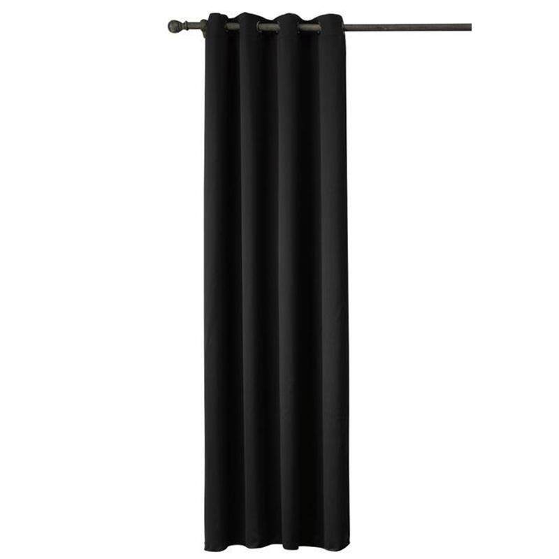 Dragonpad 1 Panel Solid Black Grommet Drape Thermal Insulated