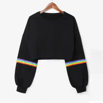 womens long black sweatshirt