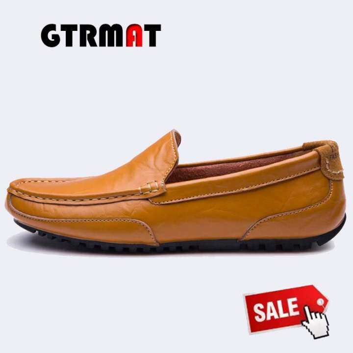 Breathable Light Men Moccasins Loafers Shoes Male Genuine Leather Spring Summer Driving Soft Flats Footwear Slip On Boat