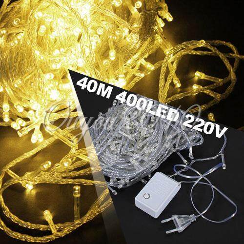 【Free Vận Chuyển + Đèn Flash Deal】 40 m Siêu Dài 400 LED Dây Cổ Tích Đèn Ngoài Trời Giáng Sinh Tiệc Cưới Đèn