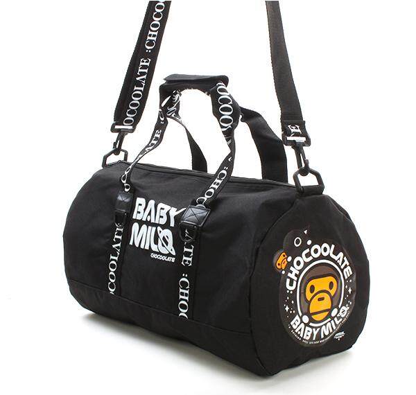 Chocoolate x baby milo x bape Shoulder Handbag Cylinder Gym Bag Lazada