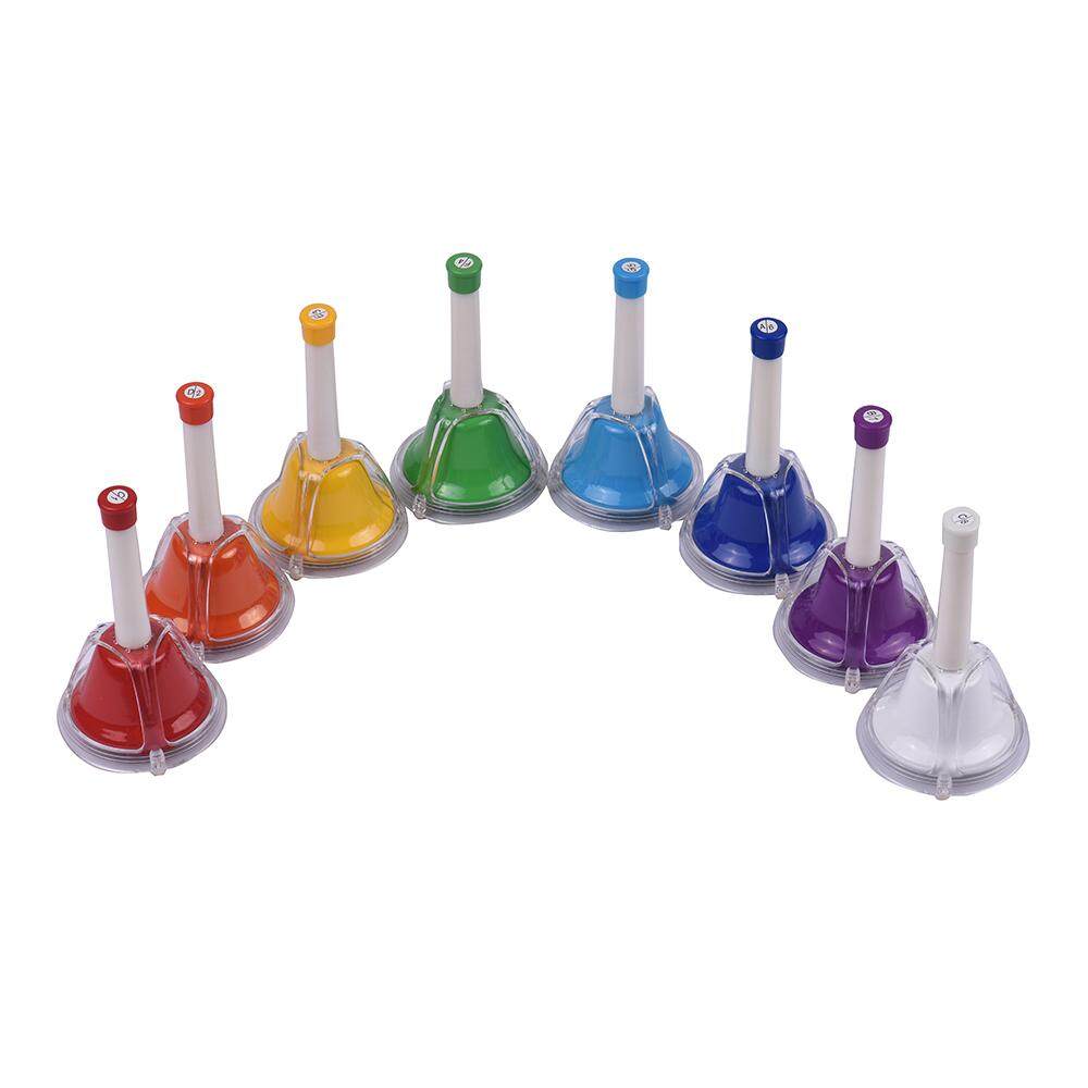 Andoer Handbell Hand Bell 8-Note Metal Colorful Kid Children Musical Toy Percussion Instrument
