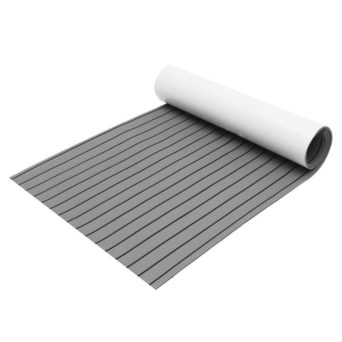 60x240cm EVA Foam 6mm Gray With Black Strip Faux Teak Boat Decking Sheet