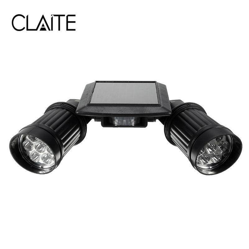 CLAITE 14 Đèn Led Ngoài Trời Đèn Năng Lượng Mặt Trời Chống Thấm Nước Đầu CẢM BIẾN Chuyển Động Cảm Biến Đèn Có Thể Điều Chỉnh Vườn Phố Driveway Đèn